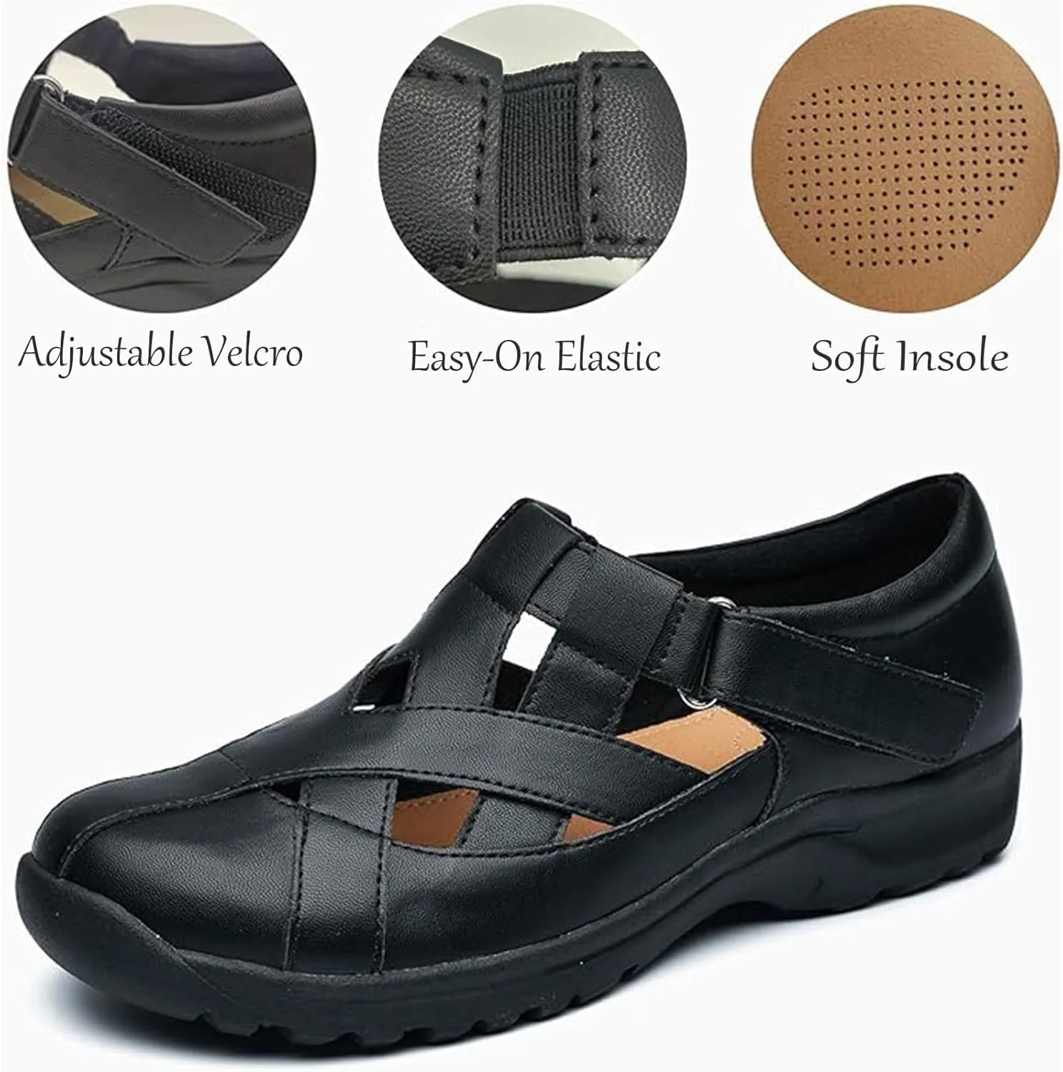 VERDASCO Womens Wide Shoes Casual Loafers Comfort Flats Sandals Classic Dressy Shoes