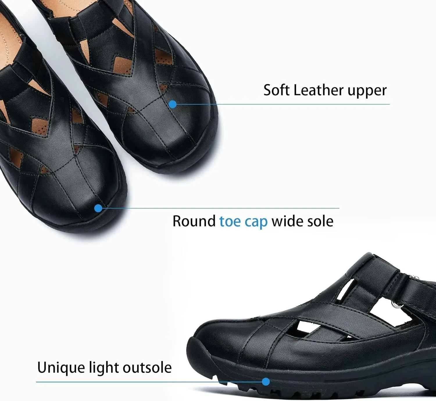 VERDASCO Womens Wide Shoes Casual Loafers Comfort Flats Sandals Classic Dressy Shoes