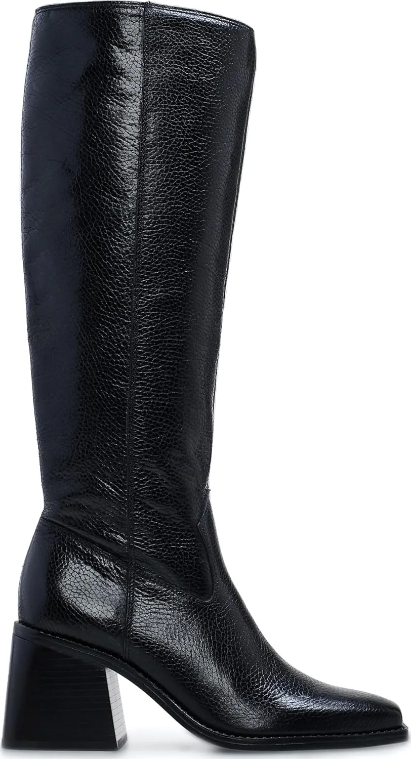 Vince Camuto Women's Biancaa Sangeti Extra Wide Calf Stacked Heel Knee High Boot