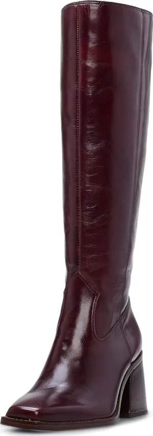 Vince Camuto Women's Biancaa Sangeti Extra Wide Calf Stacked Heel Knee High Boot