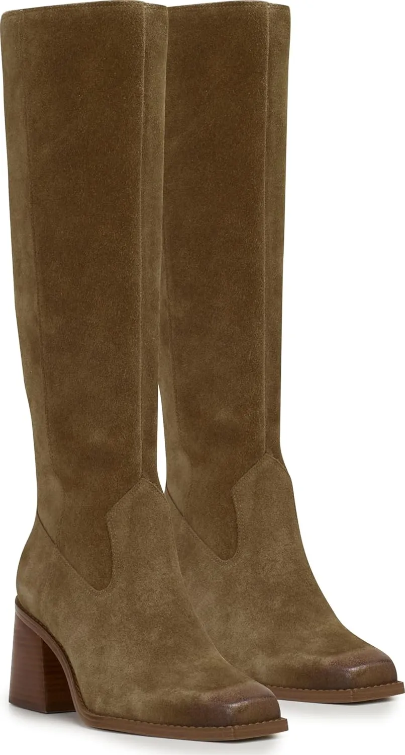 Vince Camuto Women's Sangeti Stacked Heel Knee High Boot Fashion