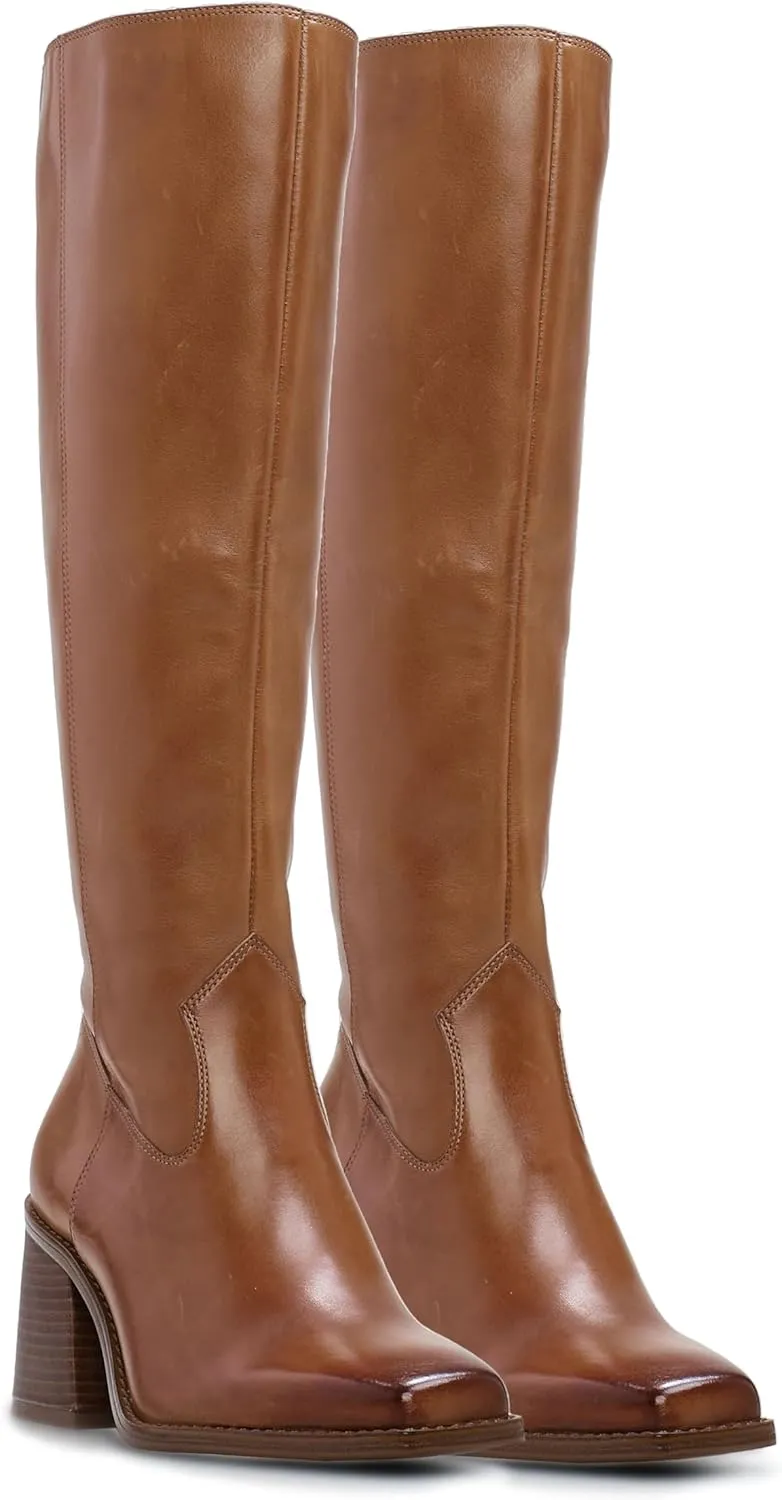 Vince Camuto Women's Sangeti Stacked Heel Knee High Wide Calf Boot Fashion