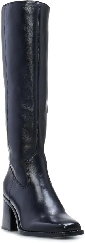 Vince Camuto Women's Sangeti Stacked Heel Knee High Wide Calf Boot Fashion