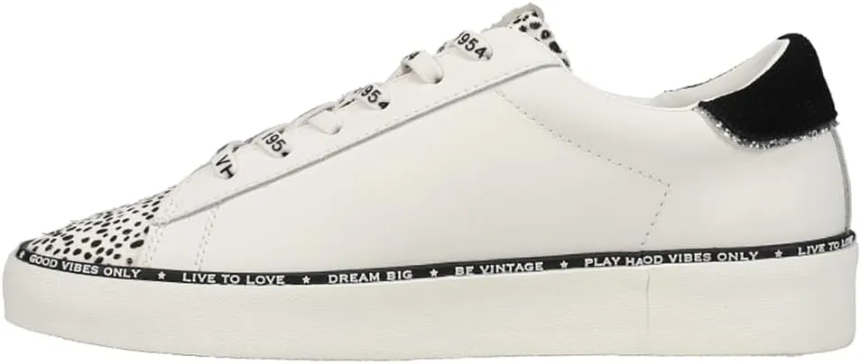 Vintage Havana Womens Nili Cheetah Platform Sneakers Shoes Casual - White