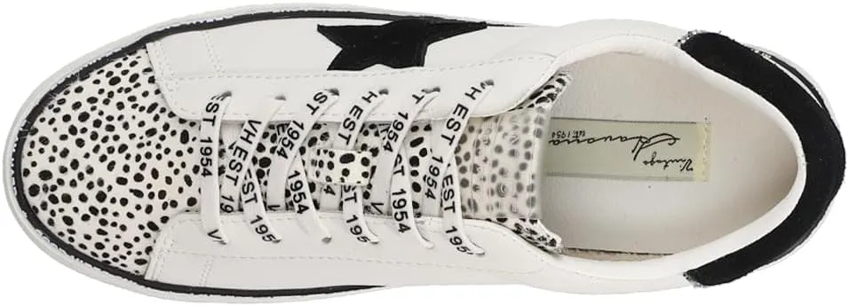 Vintage Havana Womens Nili Cheetah Platform Sneakers Shoes Casual - White
