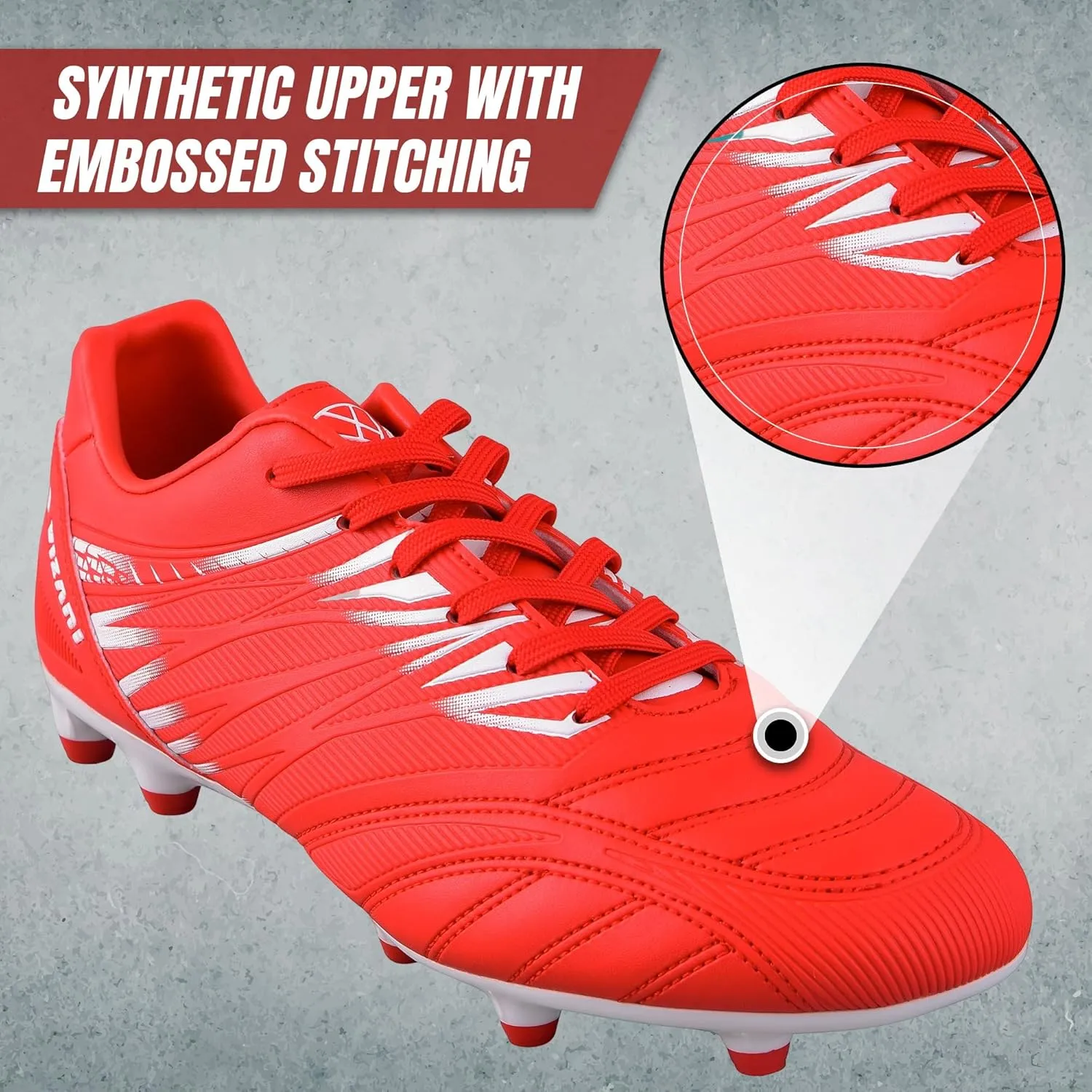 Vizari Valencia Adult Soccer Cleats - Lightweight and Durable Men's Soccer Shoes for Superior Performance - Unisex Mens and Womens Firm Ground Soccer Cleats with Round Studs for Maximum Traction