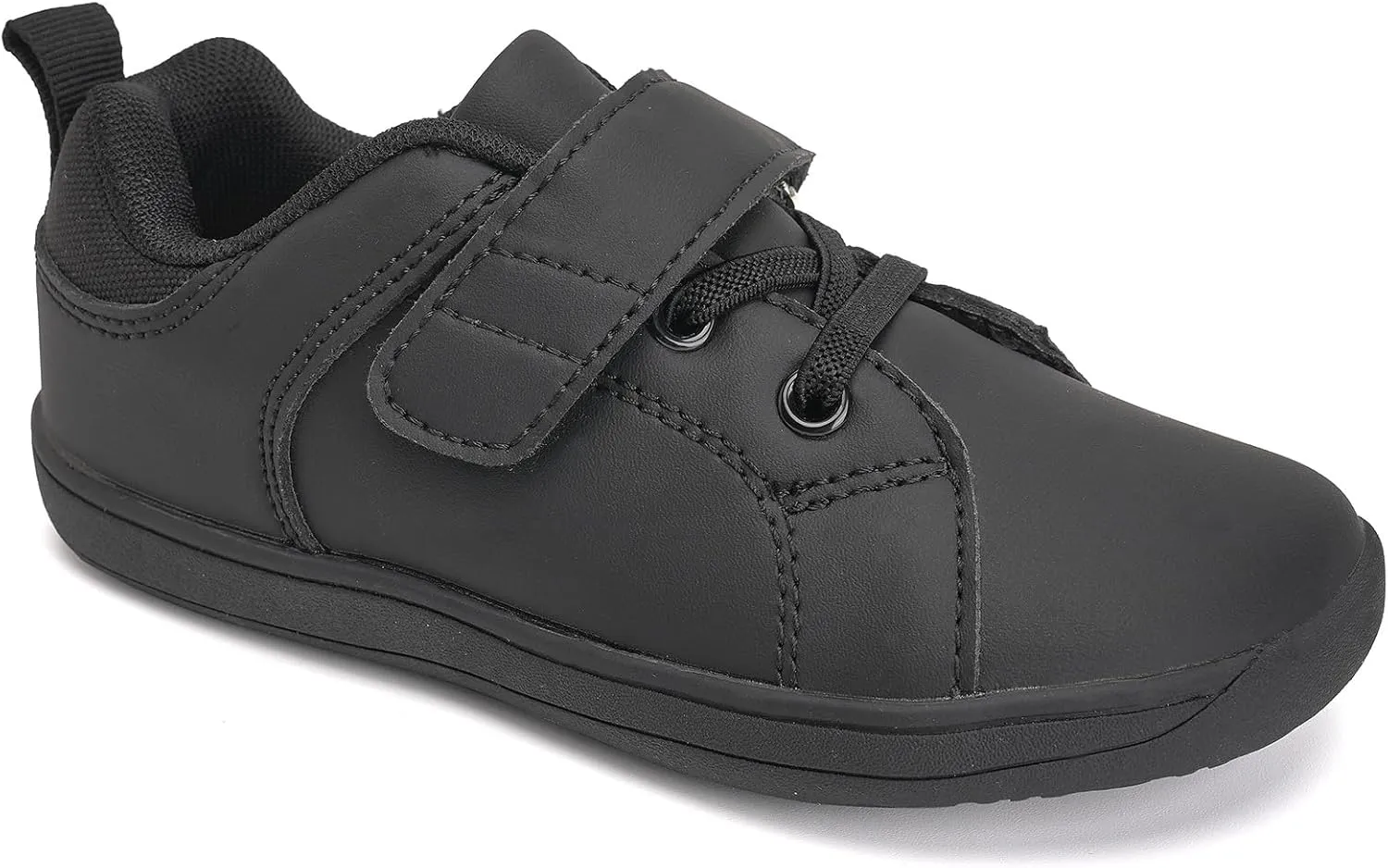 WateLves Toddler Little Kid Wide Barefoot The First Walking Shoes Girls Boys Leather Uniform Dress Shoes Lightweight Splay Naturally Minimalist Sneakers
