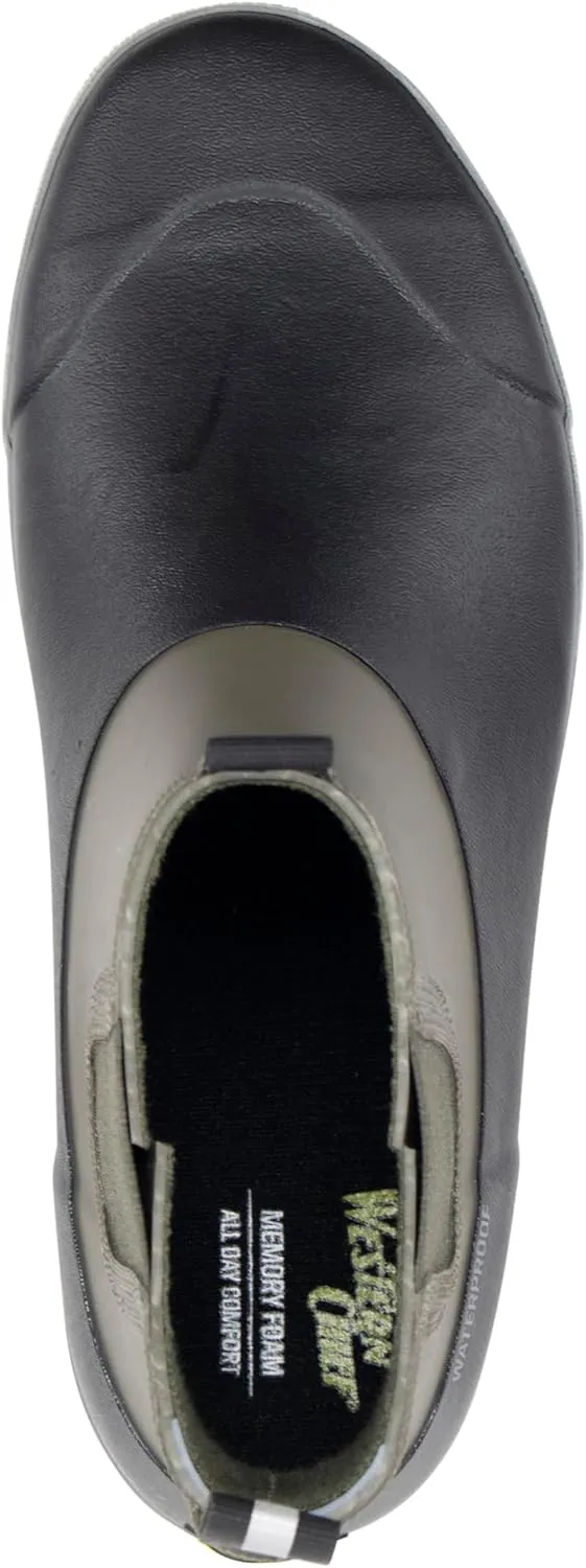 Western Chief Men's Waterproof Chelsea Rain Boot with Memory Foam Insole and Slip-Resistant Outsole – Durable and Comfortable for All-Weather Wear