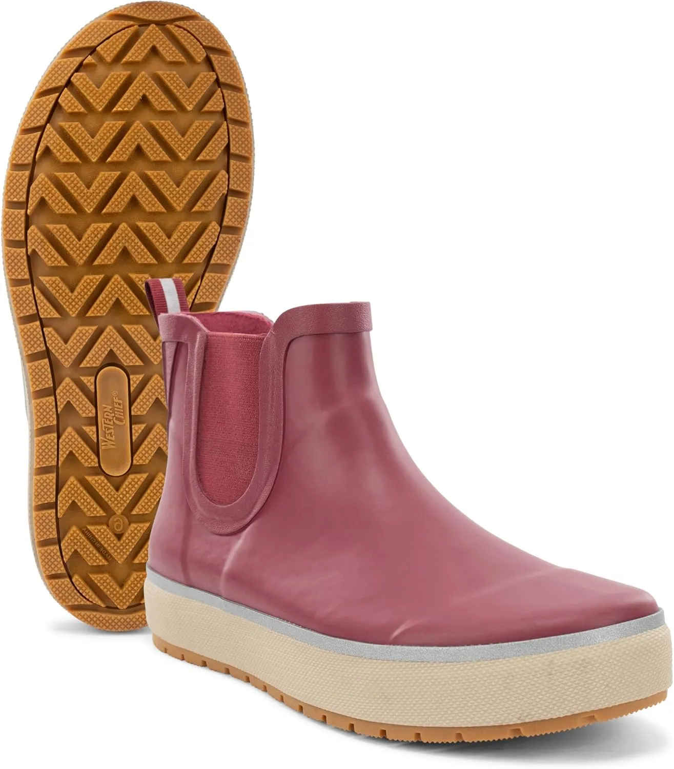 Western Chief Women's Waterproof Element Chelsea Rain Boot with Memory Foam Insole and Slip-Resistant Outsole – Durable and Comfortable for Rainy Days