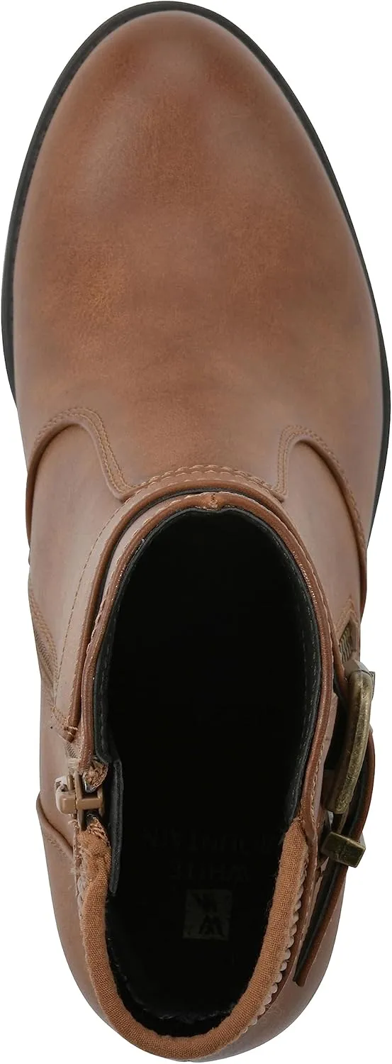 WHITE MOUNTAIN Women's Shoes Dessert Block Heel Bootie