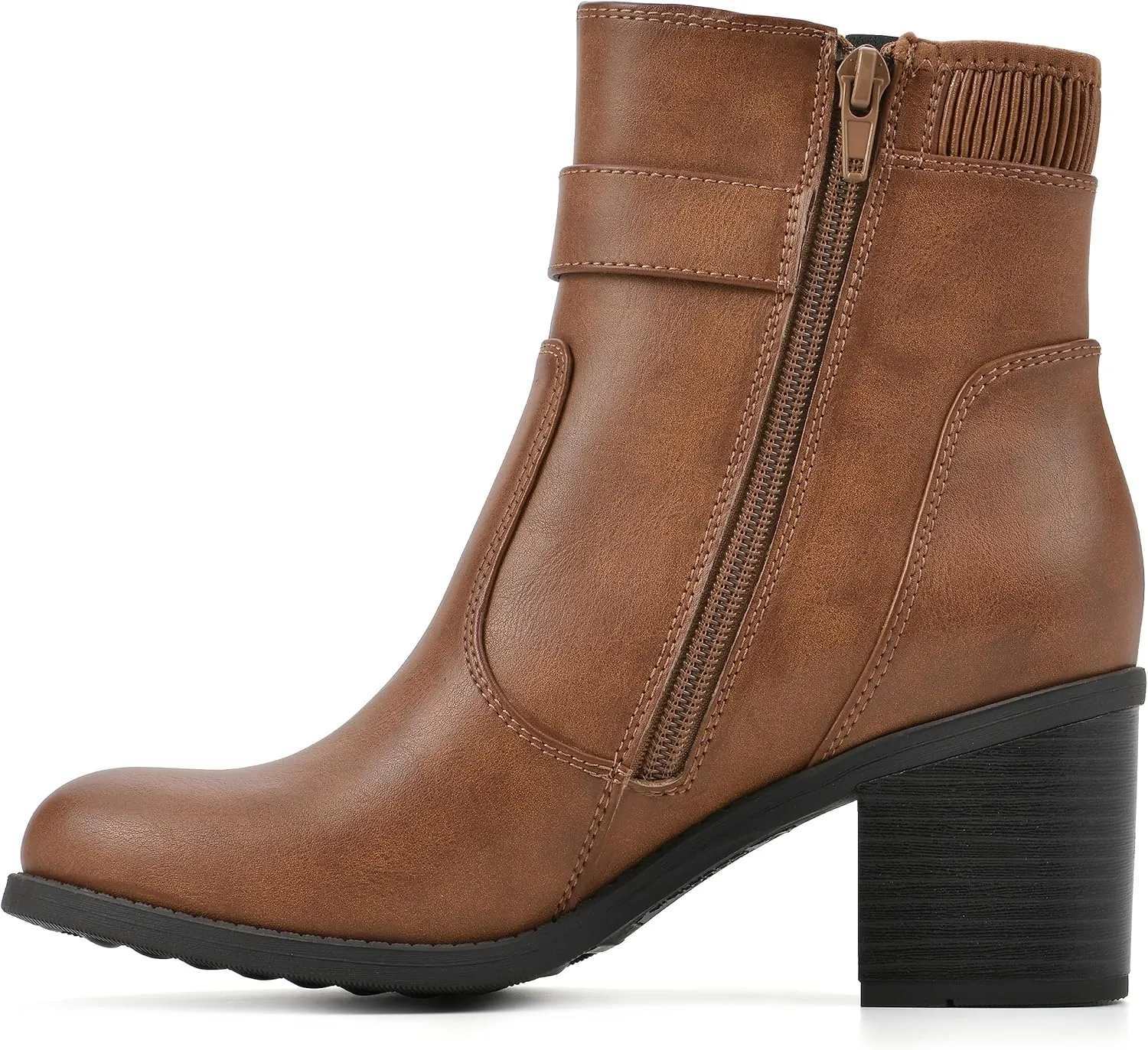 WHITE MOUNTAIN Women's Shoes Dessert Block Heel Bootie