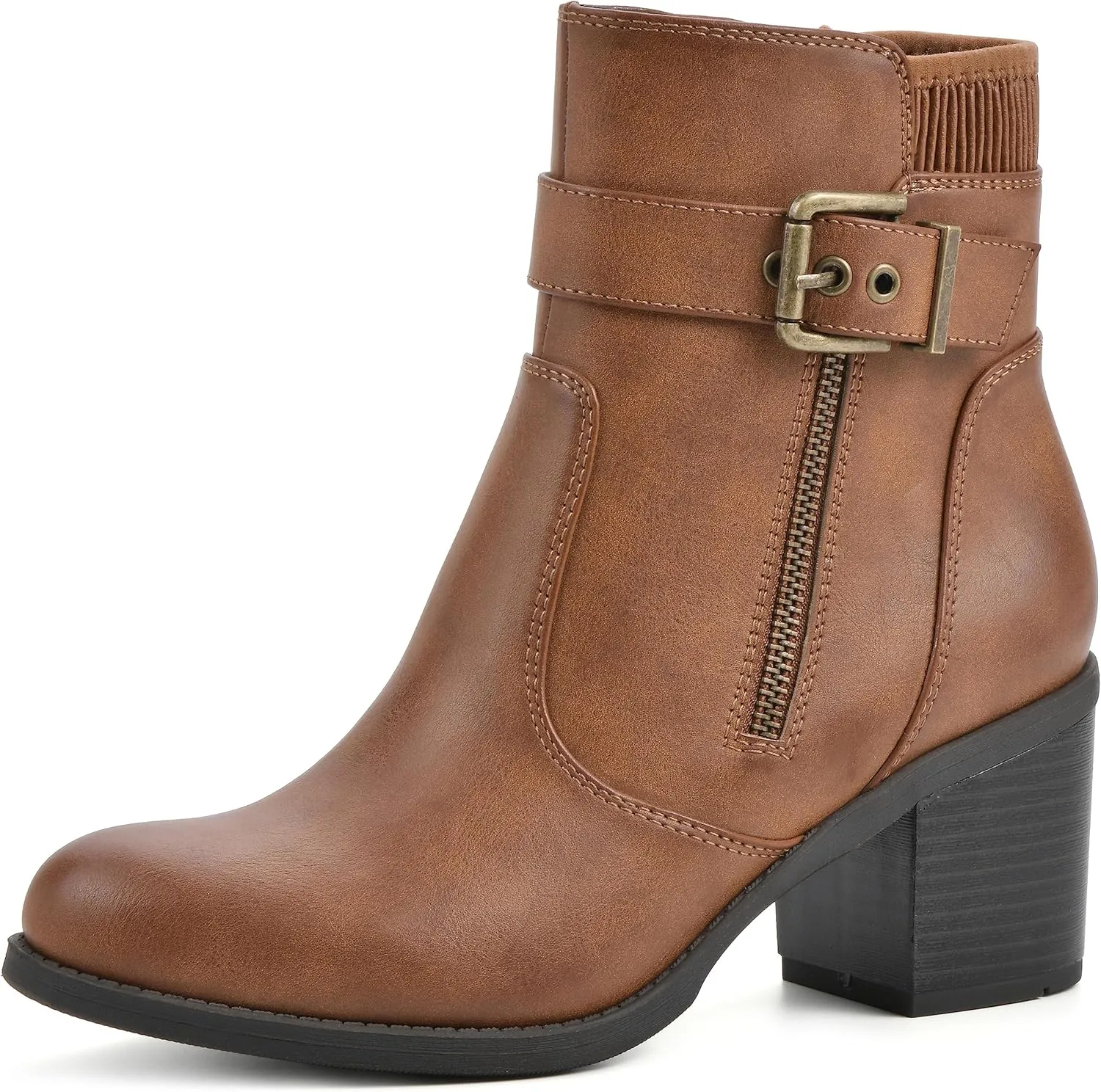 WHITE MOUNTAIN Women's Shoes Dessert Block Heel Bootie