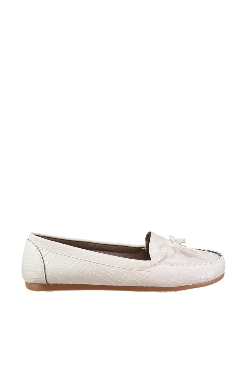 White Women Loafer Shoes