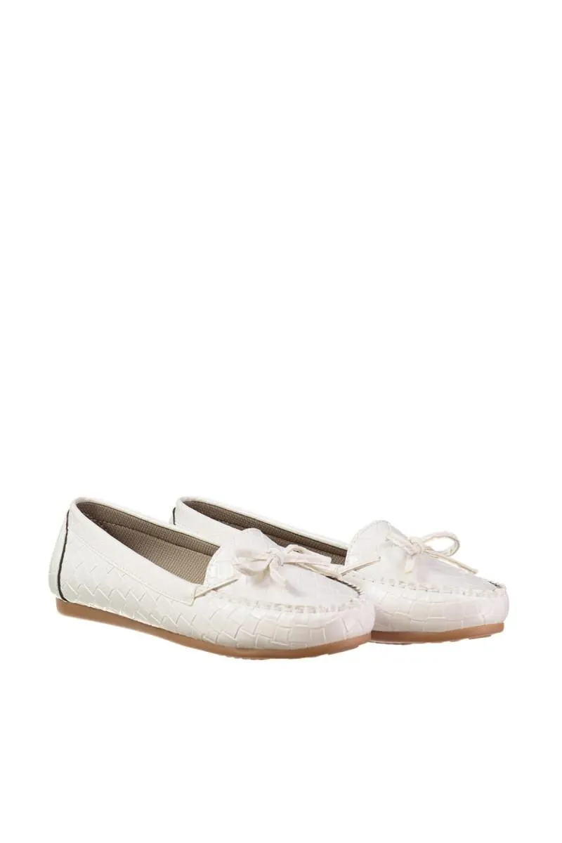 White Women Loafer Shoes