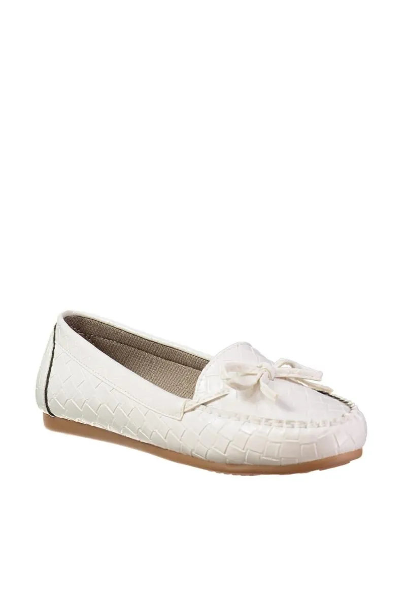 White Women Loafer Shoes