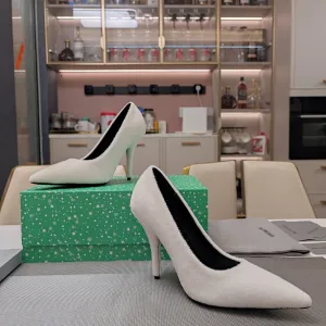 WHITE WOOL 90MM Durable PUMPS IN Balanciaga HIGH Free returns HEEL