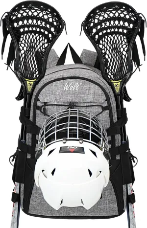 WOLT Lacrosse Bag-Lacrosse Backpack with Two Sticks Holder-Large Field Hockey Bag Holds All Sport Gears