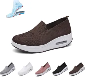 Women Orthopedic Sneakers Mesh Platform Wedge Sneakers Slip On Breathable Lightweight Fashion Sneakers Loafers Walking Shoes