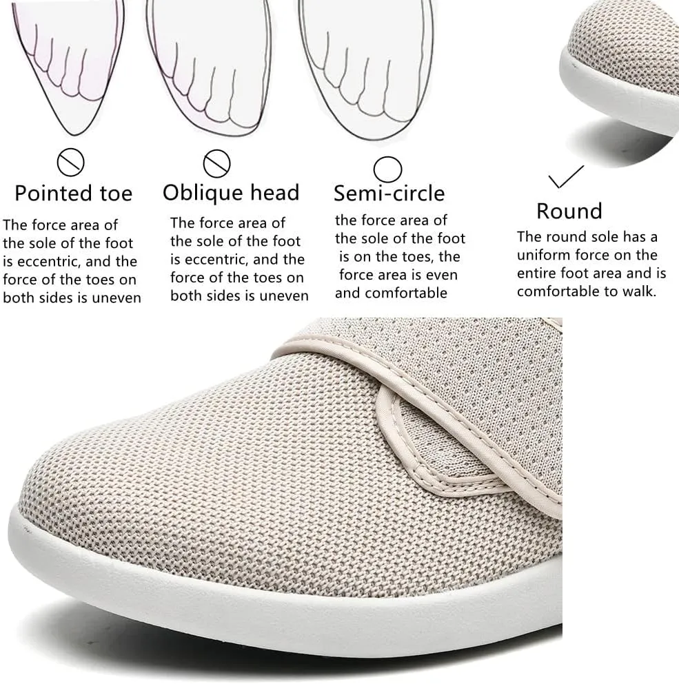 Women's Diabetic Shoes Wide Width Edema Shoes Breathable Memory Foam Lightweight Walking Sneakers for Elderly Swollen Feet