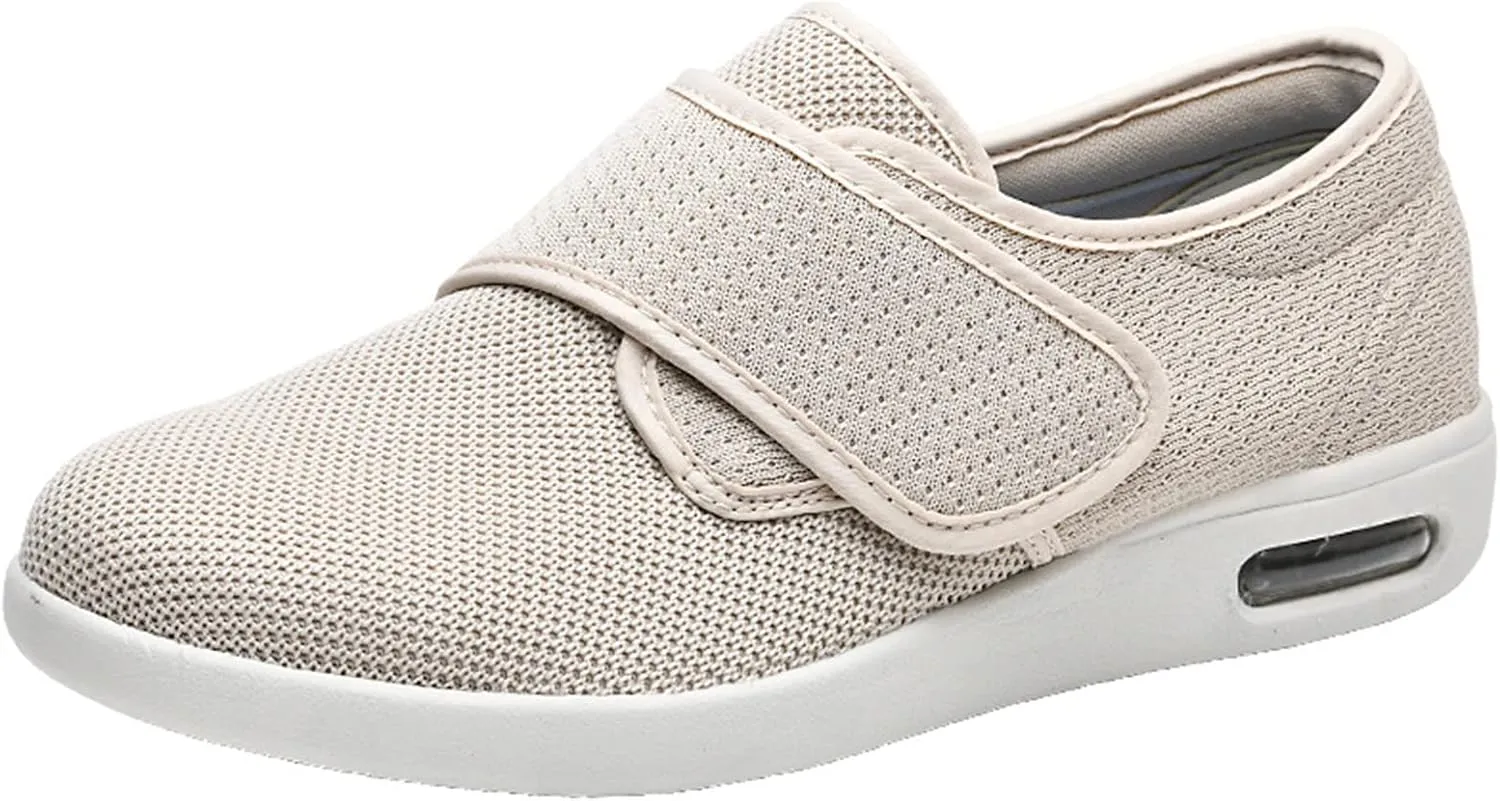 Women's Diabetic Shoes Wide Width Edema Shoes Breathable Memory Foam Lightweight Walking Sneakers for Elderly Swollen Feet