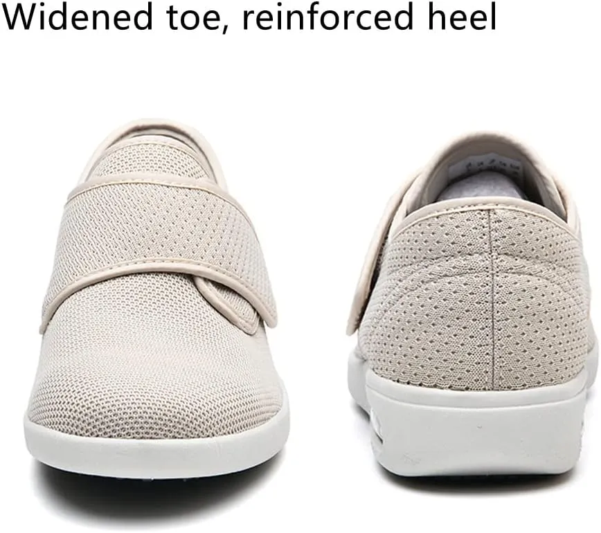 Women's Diabetic Shoes Wide Width Edema Shoes Breathable Memory Foam Lightweight Walking Sneakers for Elderly Swollen Feet