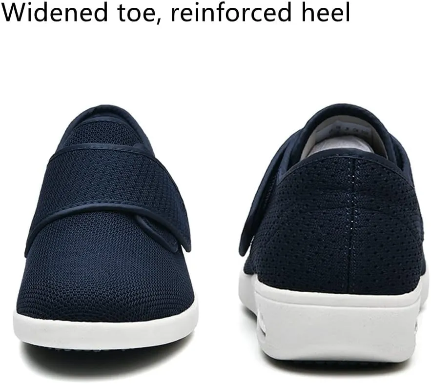 Women's Diabetic Shoes Wide Width Edema Shoes Breathable Memory Foam Lightweight Walking Sneakers for Elderly Swollen Feet