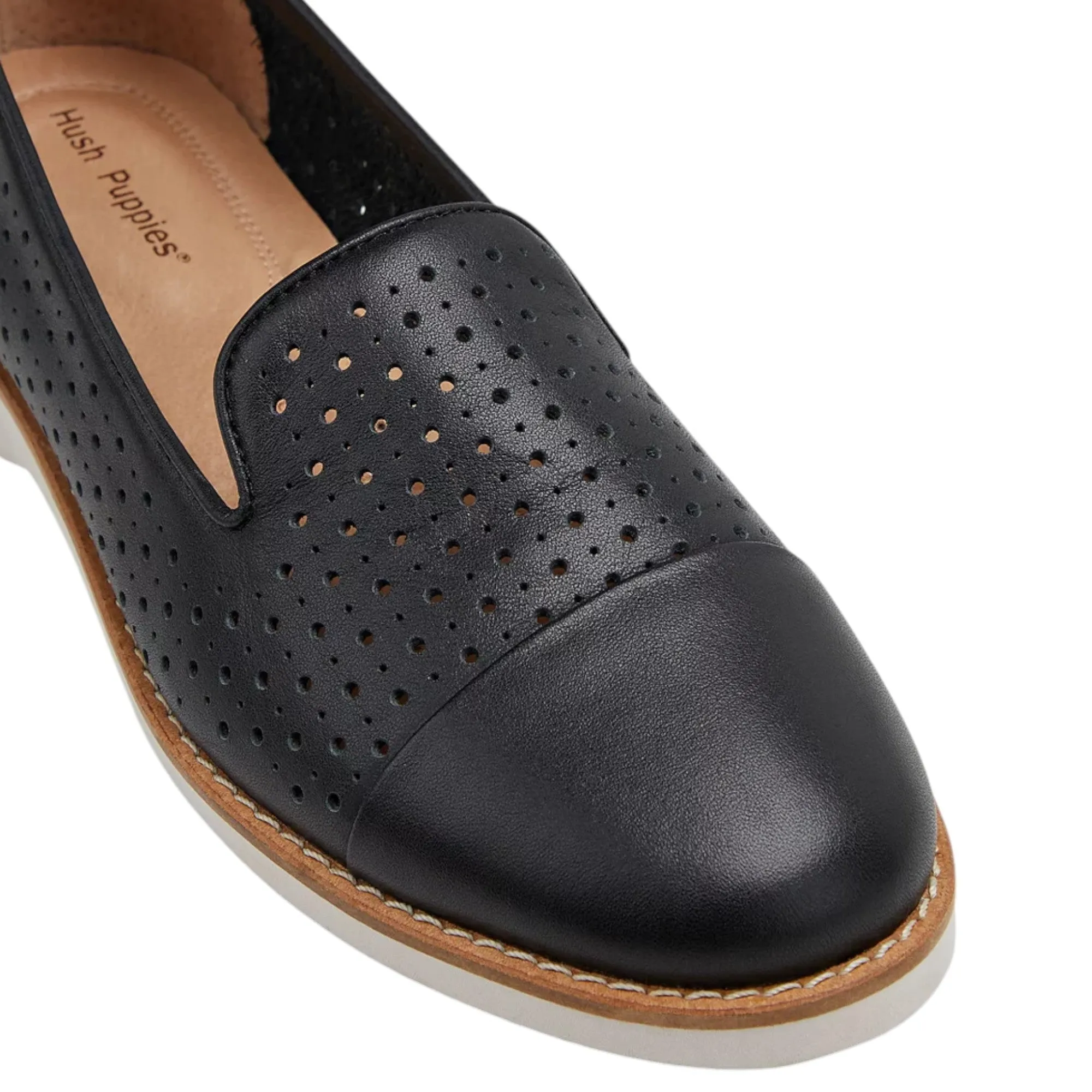 Womens Hush Puppies Demi Flats Black