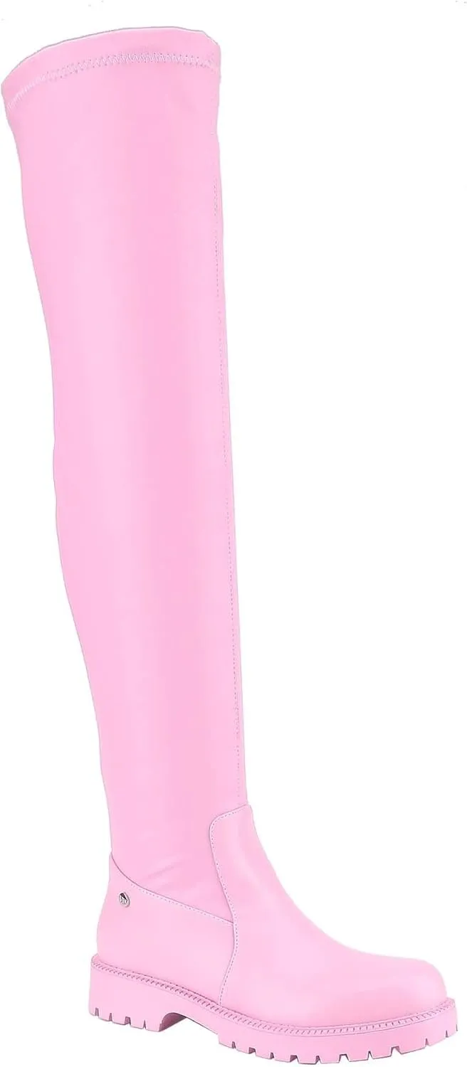 Women's Over The Knee Thigh High Chunky Low Heel Boots Long Stretch Fall Boots