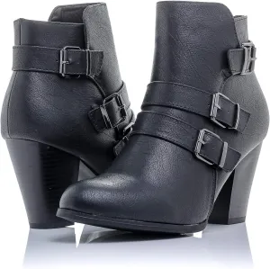 Women's Payton Boot Side Zip High Block Heel Ankle Booties