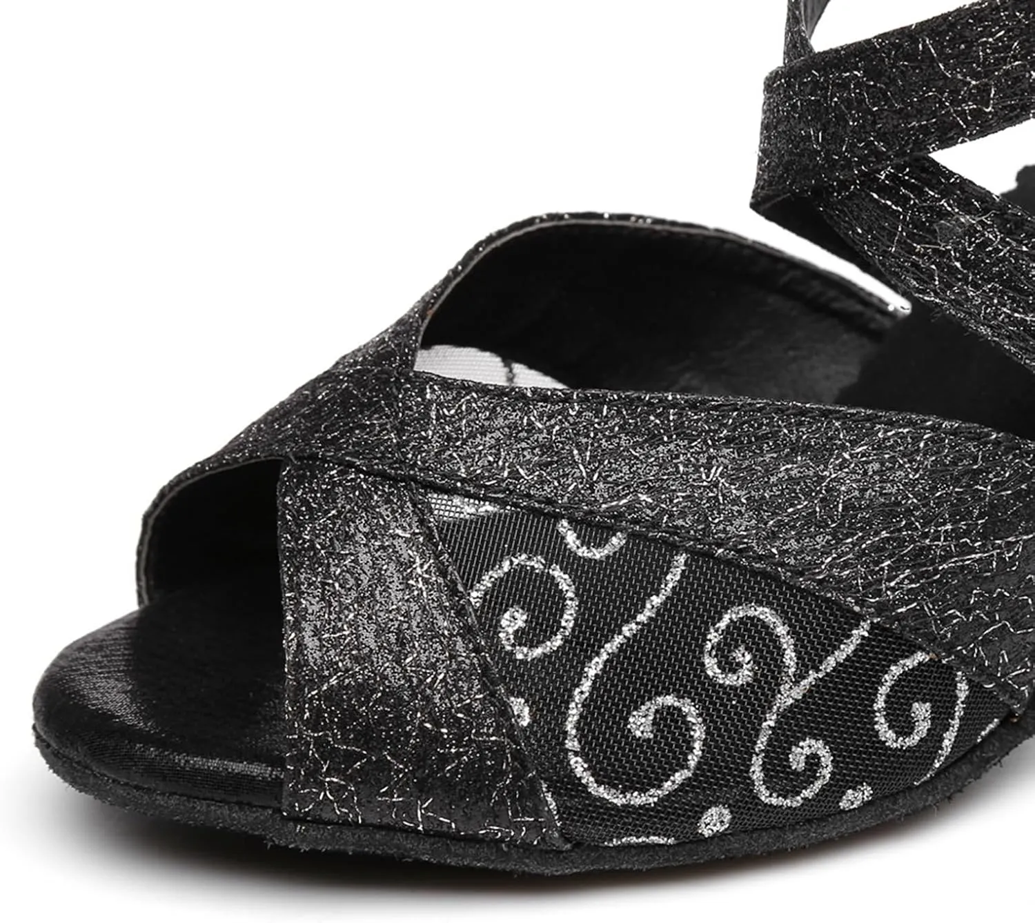 Women's Peep-Toe Breathable Mesh at Vamp Synthetic Ballroom Tango Jazz Party Wedding Practice Dance Shoes