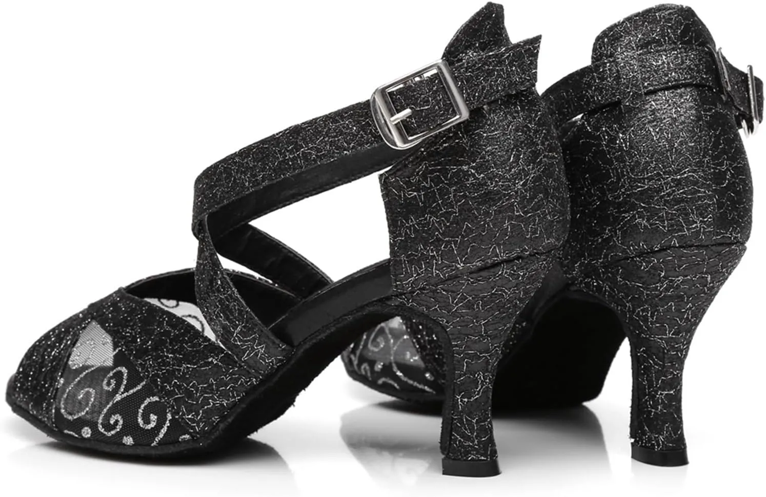 Women's Peep-Toe Breathable Mesh at Vamp Synthetic Ballroom Tango Jazz Party Wedding Practice Dance Shoes