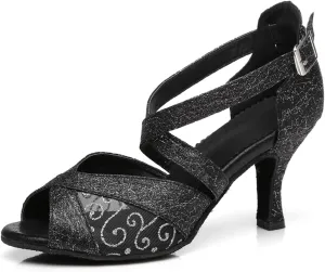 Women's Peep-Toe Breathable Mesh at Vamp Synthetic Ballroom Tango Jazz Party Wedding Practice Dance Shoes