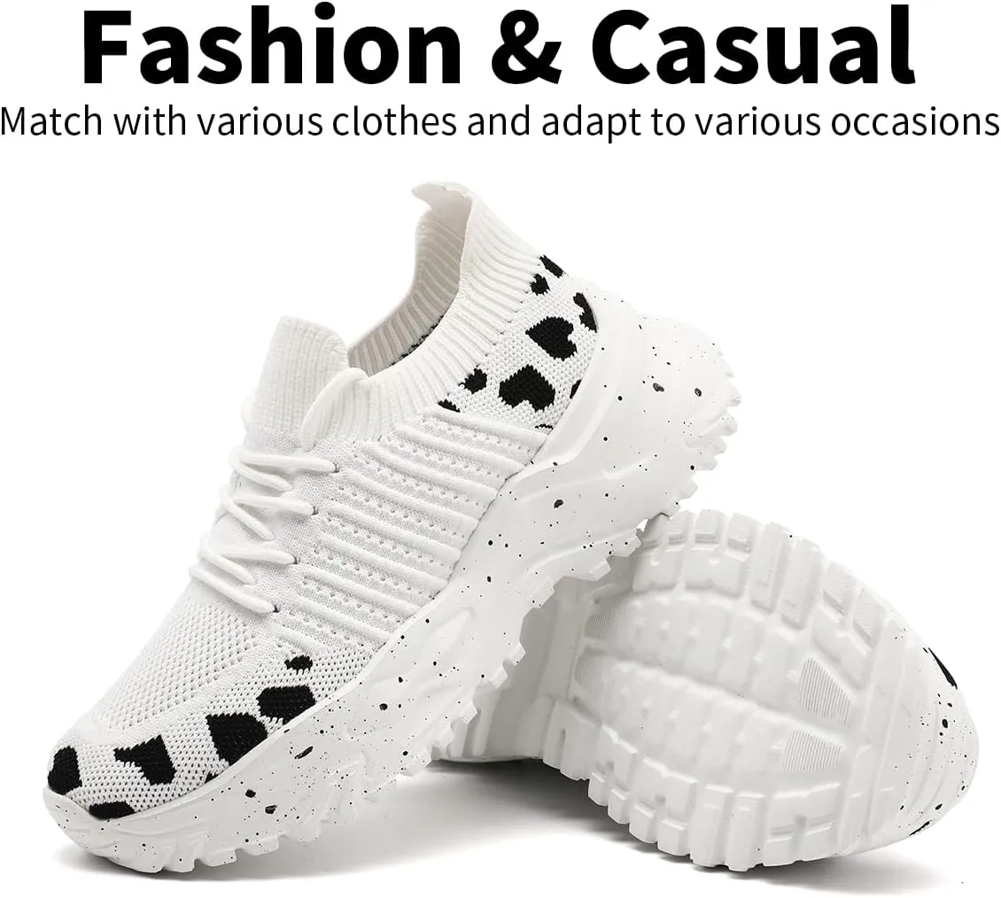 Women's Slip On Walking Shoes Lightweight Breathable Comfortable Tennis Sneakers for Workout Gym Cross Training Casual Platform Fashion Sneaker