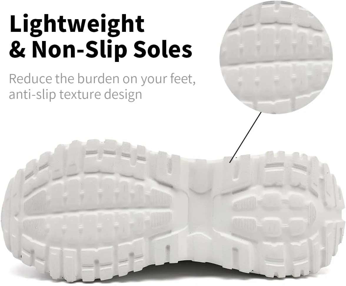 Women's Slip On Walking Shoes Lightweight Breathable Comfortable Tennis Sneakers for Workout Gym Cross Training Casual Platform Fashion Sneaker