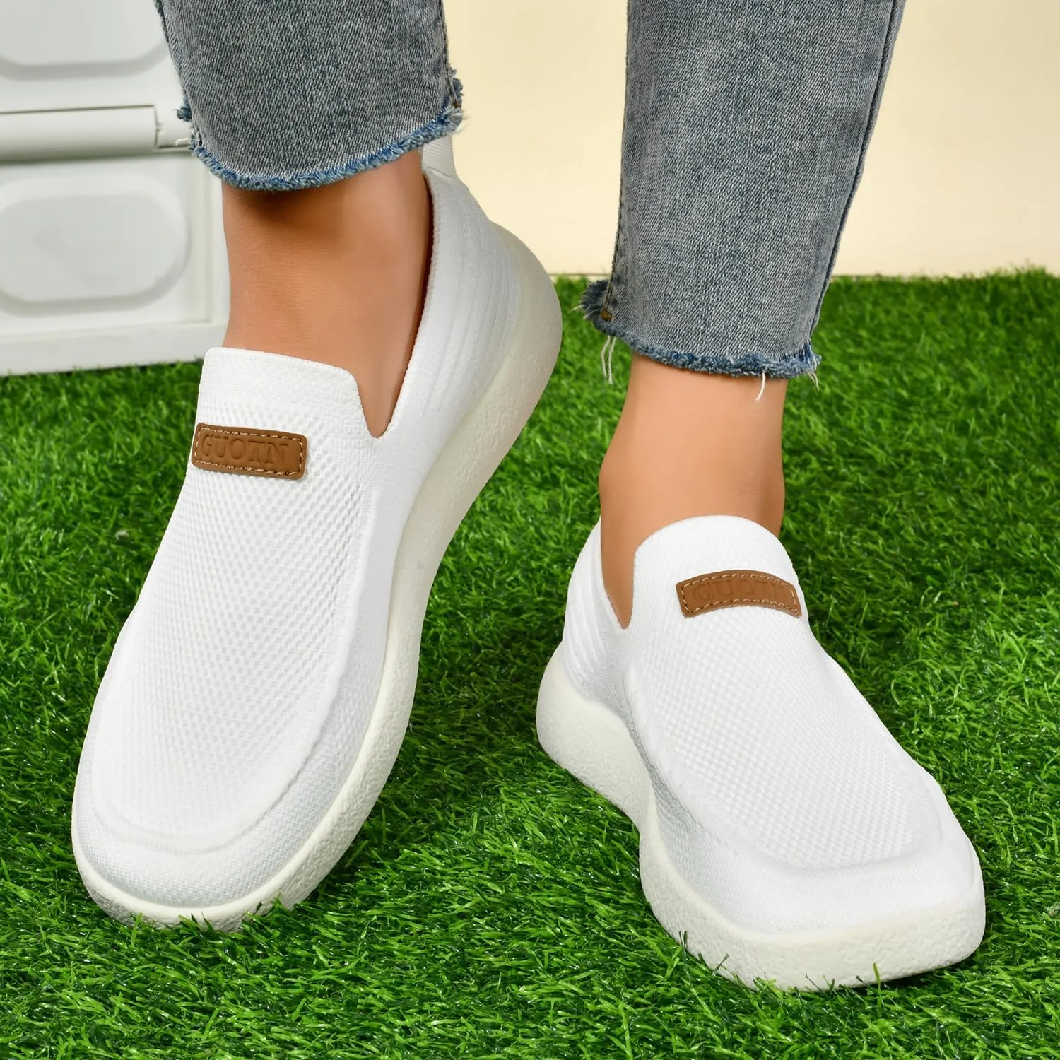 Women's Slip Ons Lightweight Comfortable Loafers for Women Casual Deck Shoes Breathable Outdoor Walking Shoes
