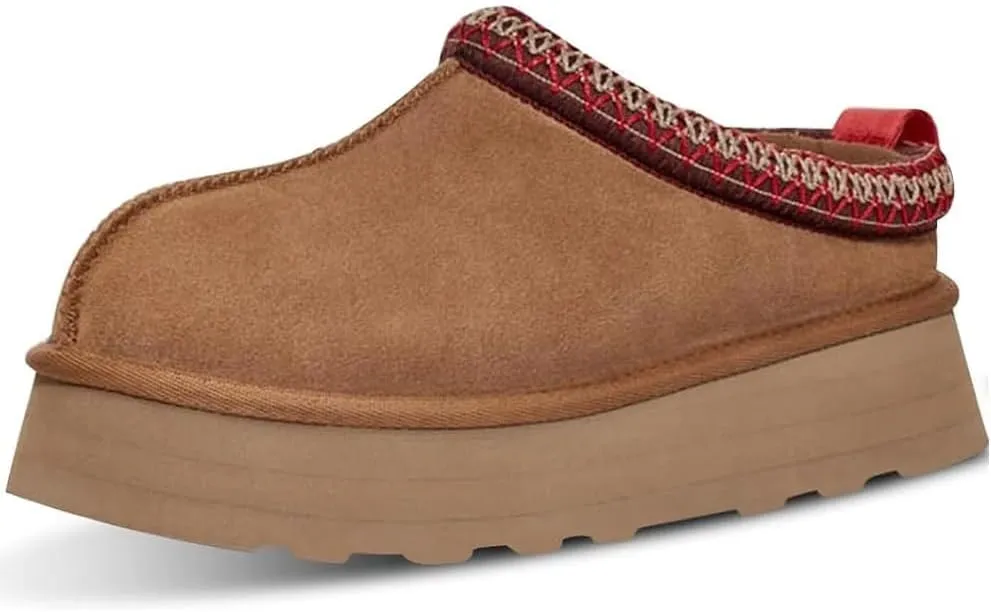 Women's Slippers Platform Mini Boots Short Ankle Boot Women Slippers Slip on Fur Fleece Lined Short Ankle Boot for Indoor Outdoor