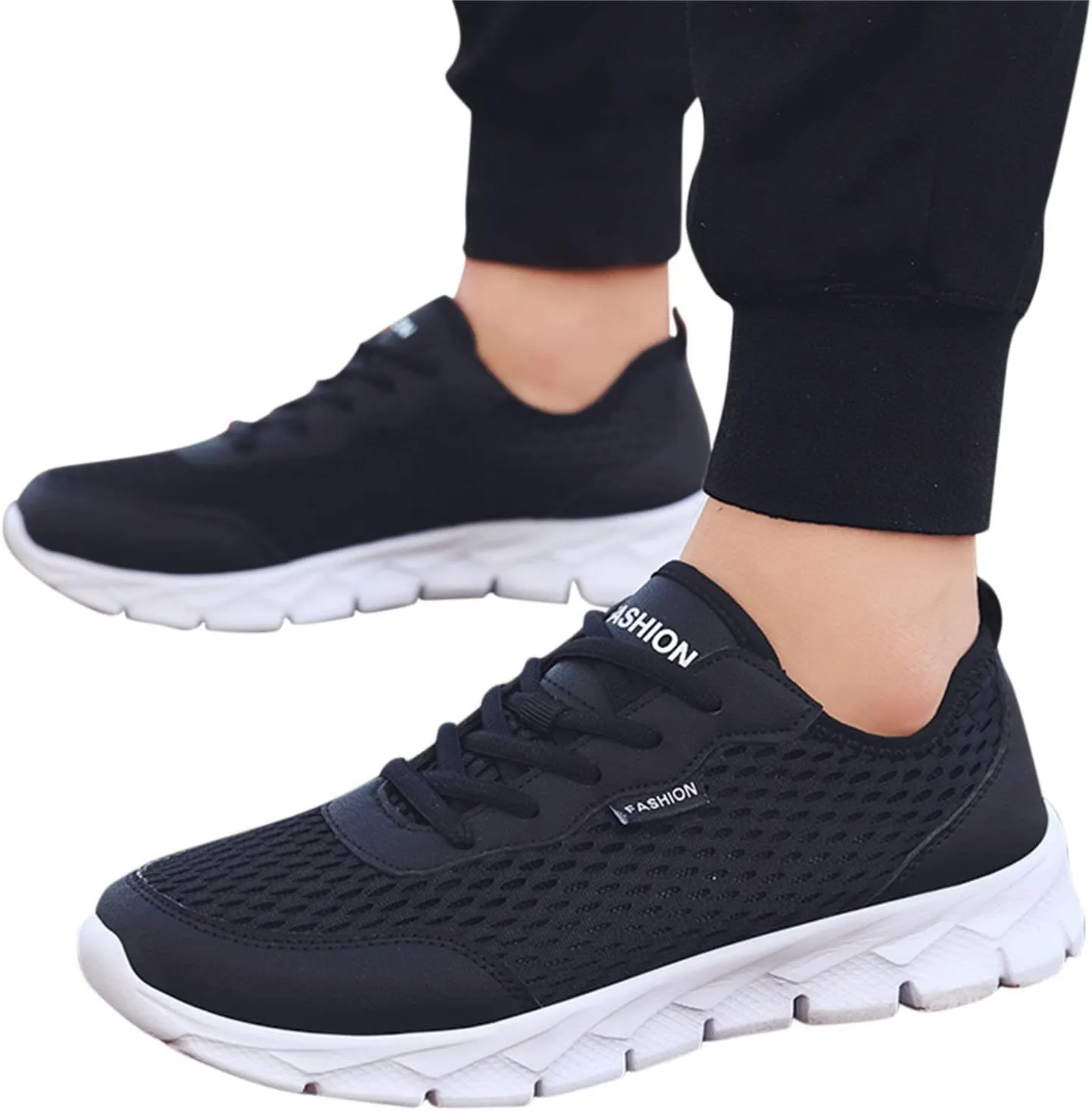 Womens Walking Shoes Lace Up Lightweight Memory Foam Cheer Walking Shoes Women Workout Slip On Shoes Casual Men's Fashion Sneakers White Tennis Shoe Trainers Shoe