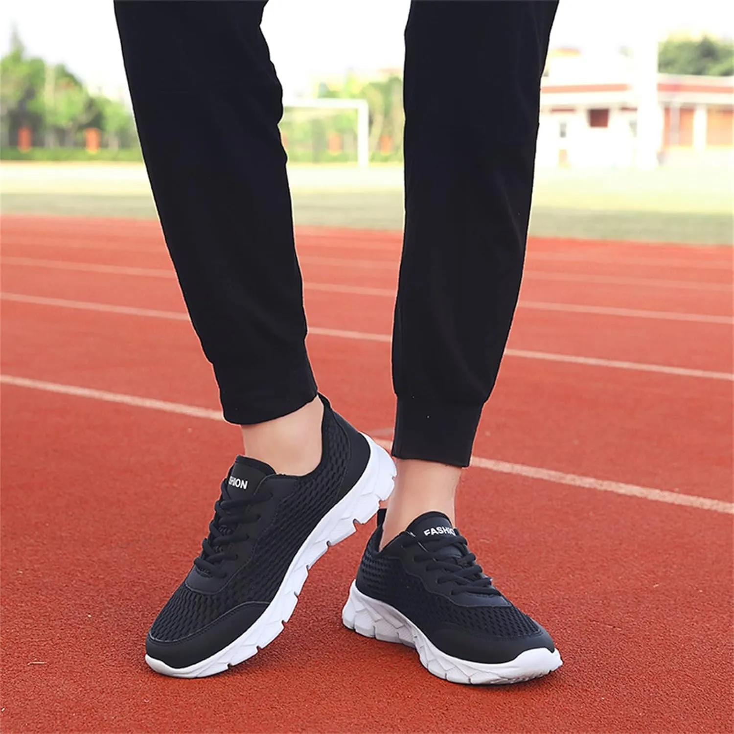 Womens Walking Shoes Lace Up Lightweight Memory Foam Cheer Walking Shoes Women Workout Slip On Shoes Casual Men's Fashion Sneakers White Tennis Shoe Trainers Shoe