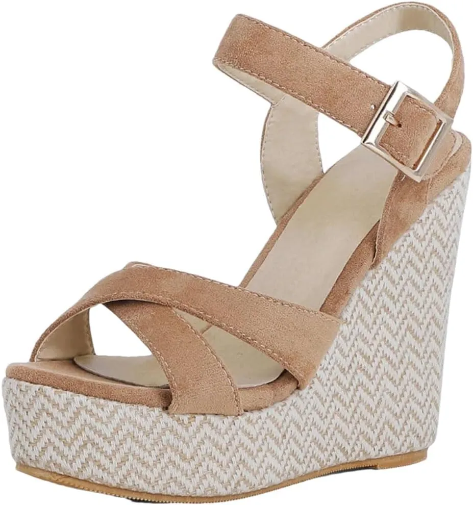 Women's Wedge Sandals With 8Cm High Heel And 3-5Cm Platform Casual Flip Flops Large Size Comfortable Wedge Shoes