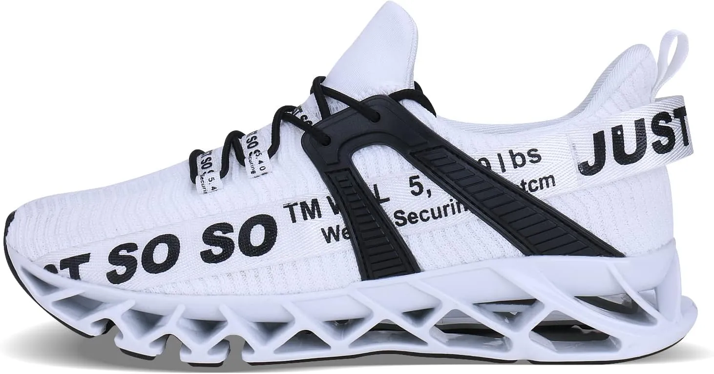 WONESION Mens Breathable Walking Tennis Running Shoes Blade Fashion Sneakers