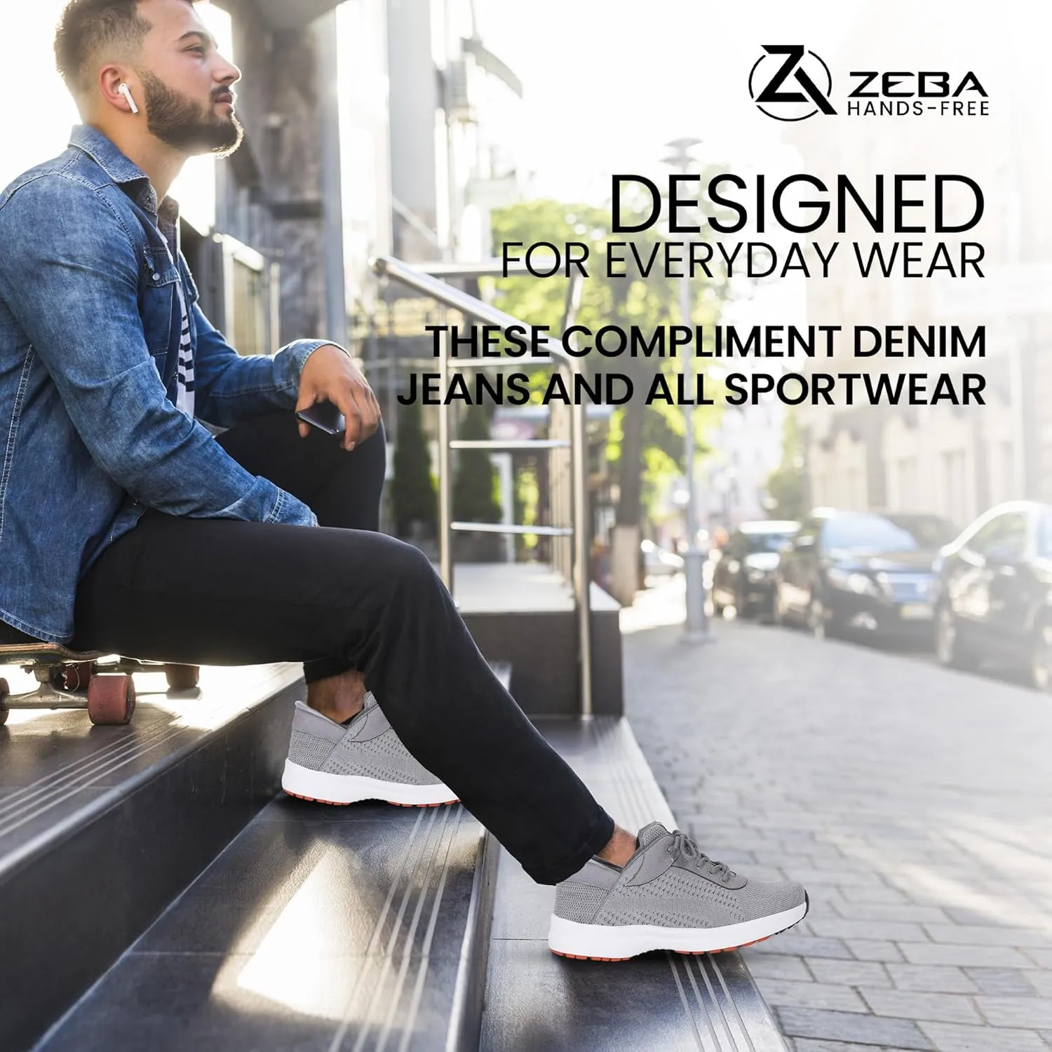 ZEBA Hands Free Slip on Lightweight Sneakers for Men - Step Up Your Comfort and Style with Perfect Walking Shoes and Fashion Sneakers