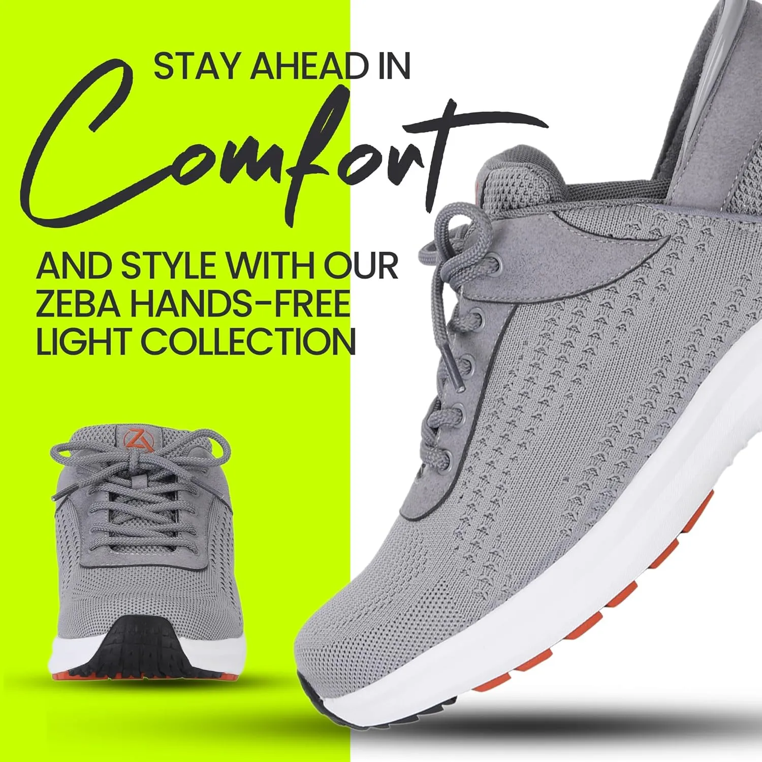 ZEBA Hands Free Slip on Lightweight Sneakers for Men - Step Up Your Comfort and Style with Perfect Walking Shoes and Fashion Sneakers