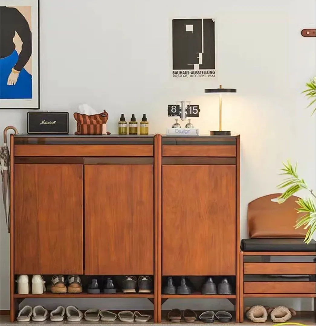 ZOSA Modern Solid Wood Shoe Cabinet