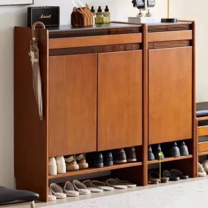 ZOSA Modern Solid Wood Shoe Cabinet