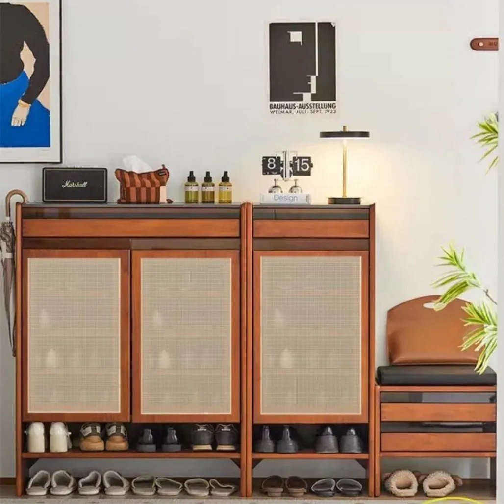 ZOSA Modern Solid Wood Shoe Cabinet